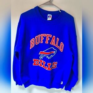 Vintage 90's Blue Buffalo Bills Sweater Large